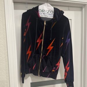 Aviator Nation Hoodie with Colorful Lightning Bolts
